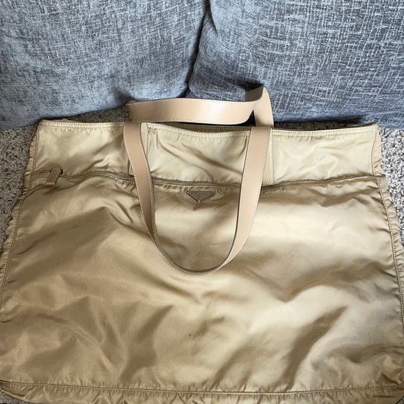 Beige nylon Prada tote - Picture 1 of 15
